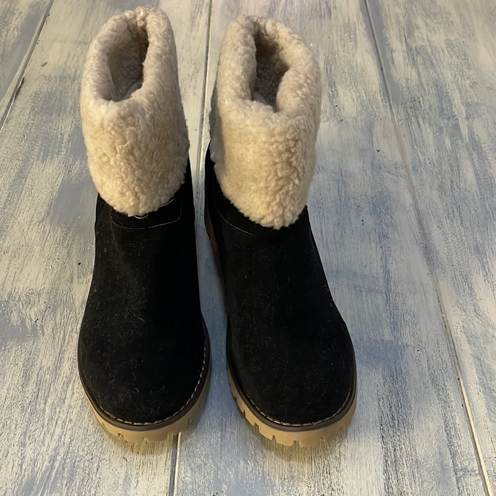 BLACK WINTER ANKLE BOOTS